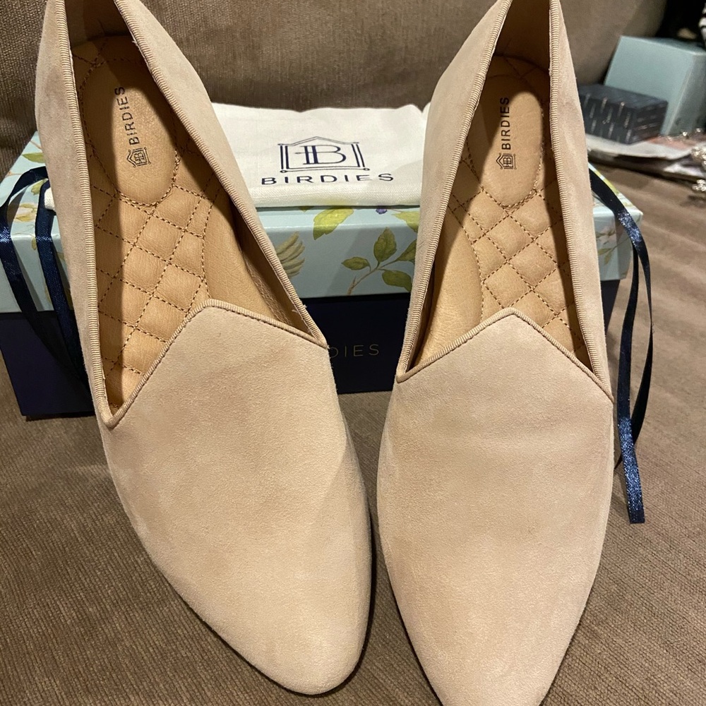 Birdies “the Heron” beige suede 10